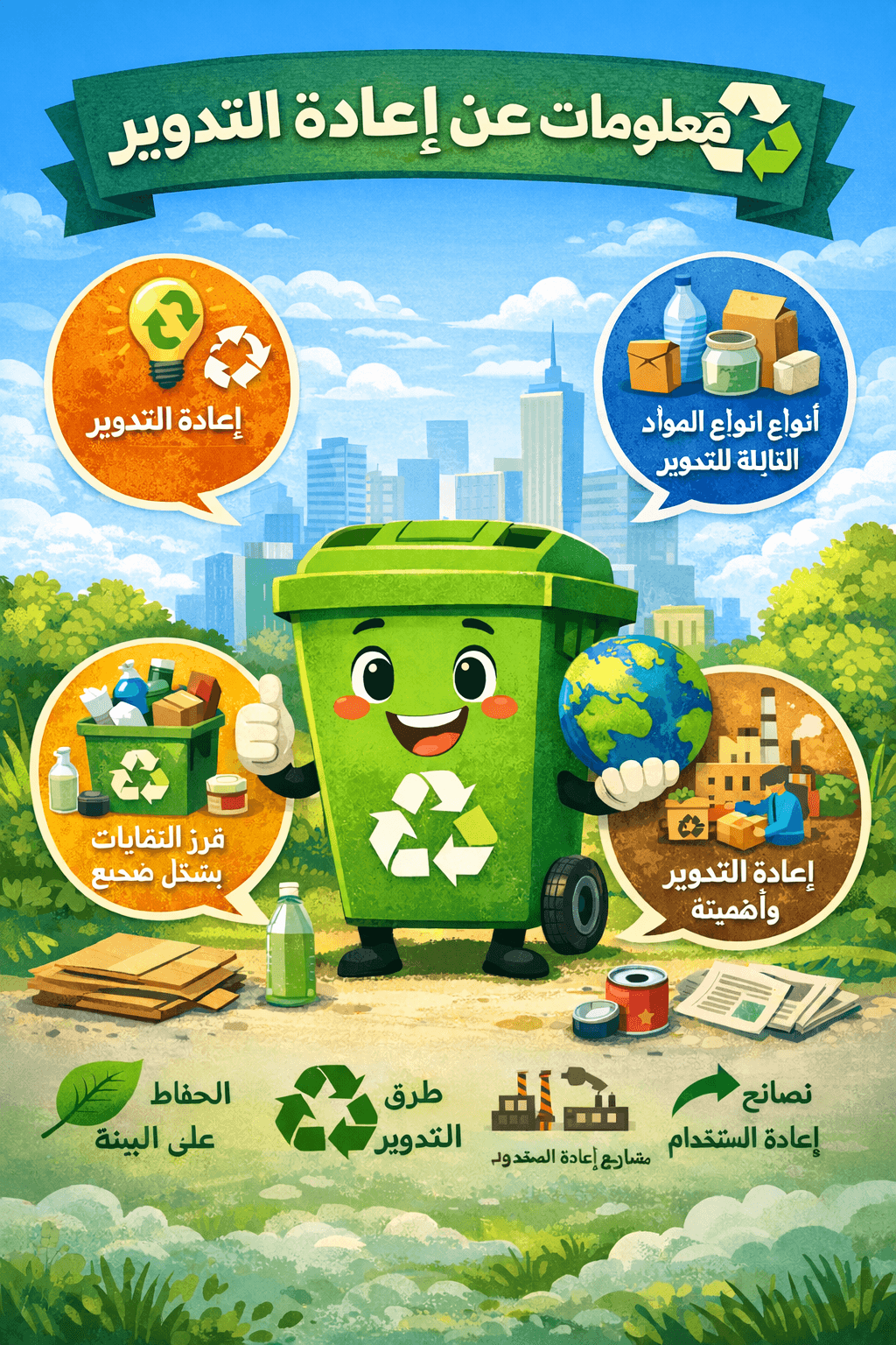 معلومات عن إعادة التدوير